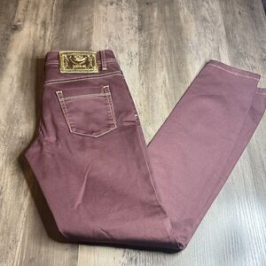 Just Cavalli Women's Skinny Jeans in Burgundy